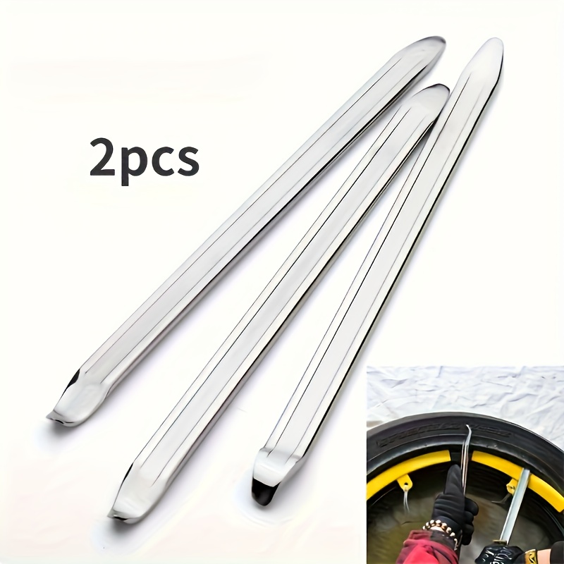Motorcycle Gear Jammer - คันงัดยาง 2 ชิ้น, เครื่องมือเปลี่ยนยางรถจักรยานยนต์และจักรยาน, ที่เปิดป้องกันขอบยาง, อุปกรณ์ซ่อมยางรถยนต์ที่ทนทาน,