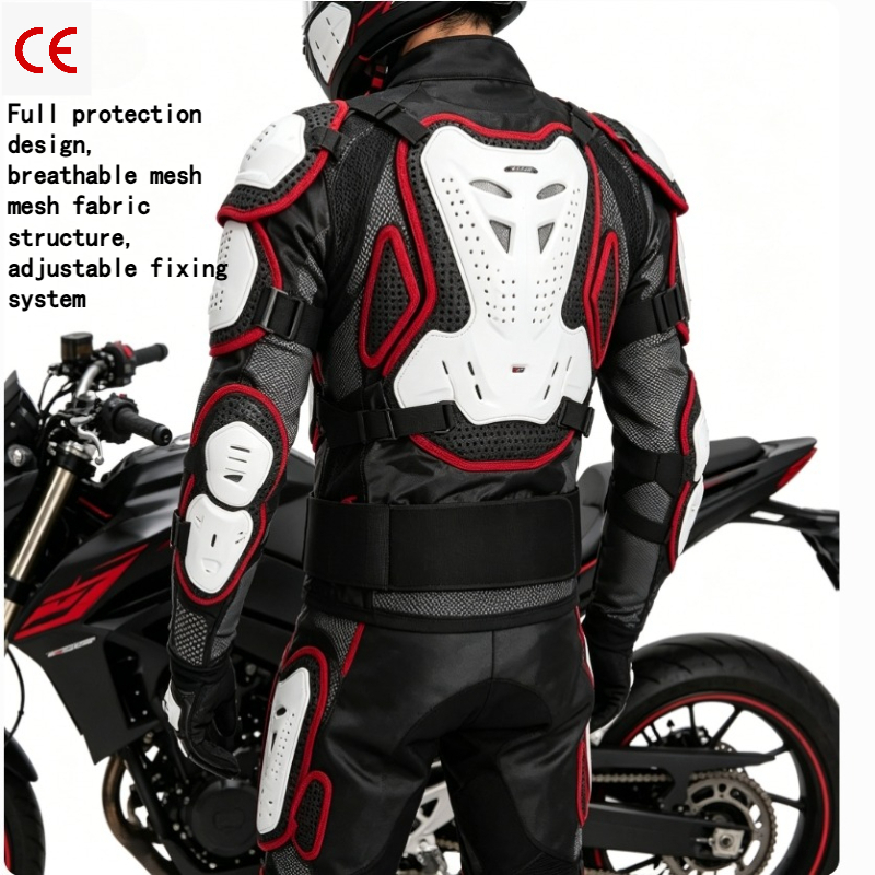 Motorcycle Gear Mesh - เสื้อแจ็คเก็ตป้องกันการกระแทกแบบตาข่ายระบายอากาศสำหรับรถจักรยานยนต์ ปรับได้ สำหรับการแข่งรถออฟโรดและการเล่นสกี