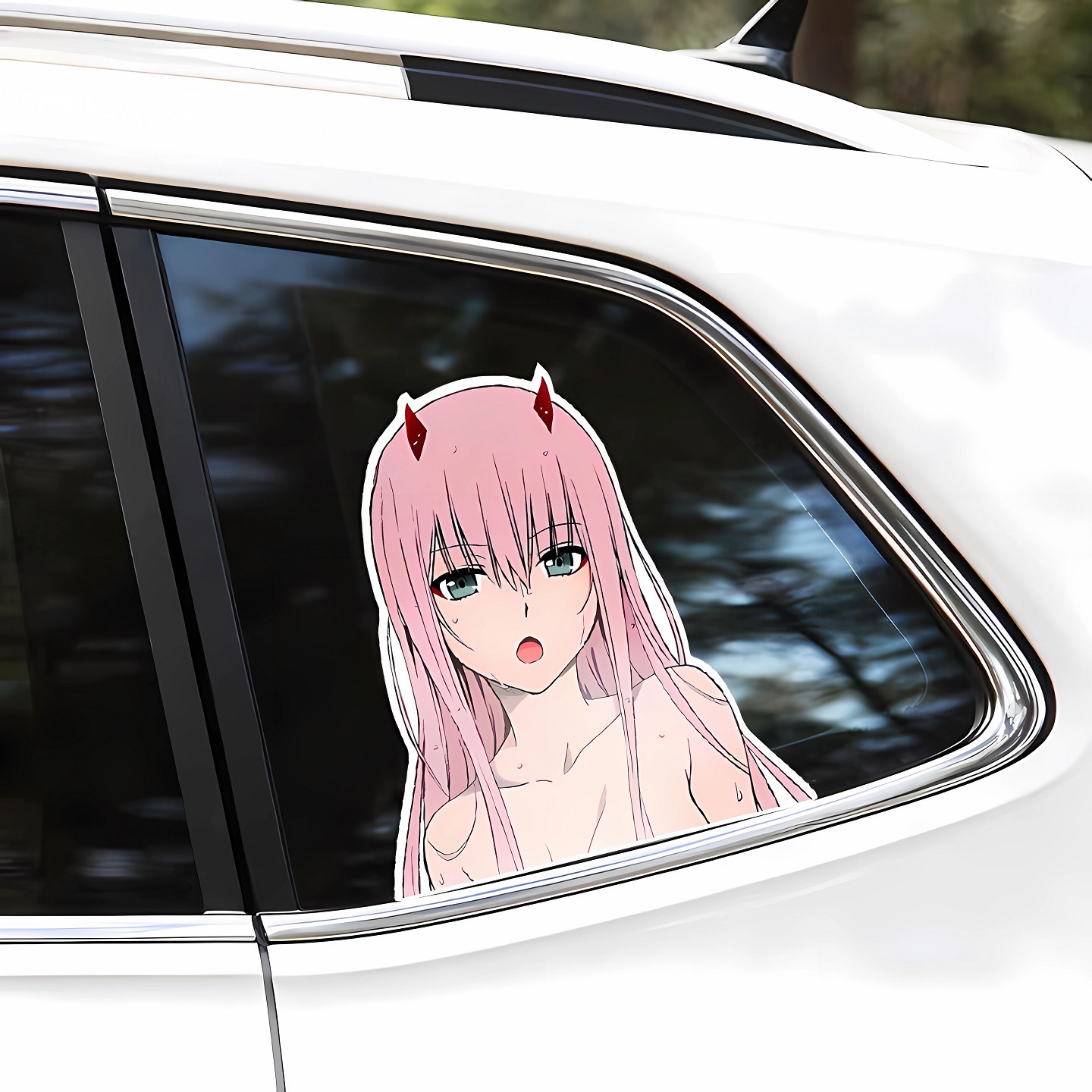 Zero Motorcycle Gear - สติ๊กเกอร์อนิเมะสาวน่ารัก Zero Two สำหรับรถยนต์ JDM ตกแต่งตัวถังรถ