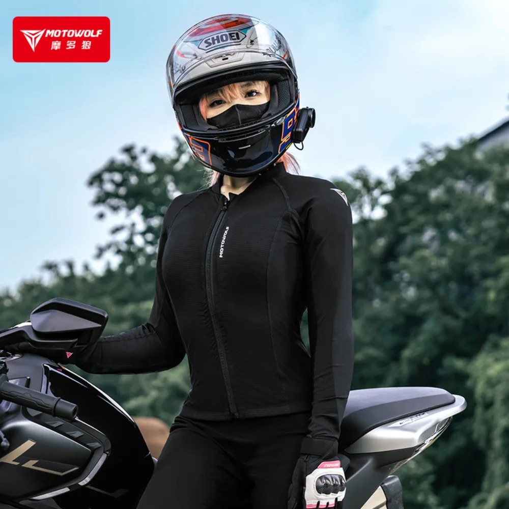 Motorcycle Gear Mesh - ชุดเกราะขี่รถจักรยานยนต์, ชุดเกราะป้องกันการหล่นตาข่ายระบายอากาศในฤดูร้อน, อุปกรณ์ป้องกัน CE ในตัว, เสื้อผ้าปั่นจักรยานของผู้หญิงบาง