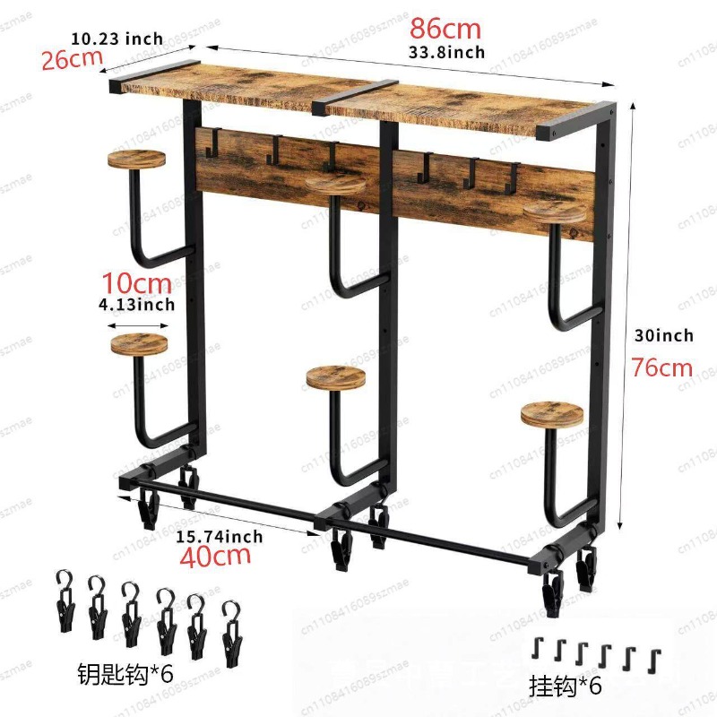Motorcycle Gear Rack - ที่แขวนหมวกแบบติดผนัง, ที่เก็บของอเนกประสงค์สำหรับอุปกรณ์ขี่มอเตอร์ไซค์, ตะขอแขวนเสื้อโค้ทและหมวกสำหรับหมวกกันน็อคมอเตอร์ไซค์