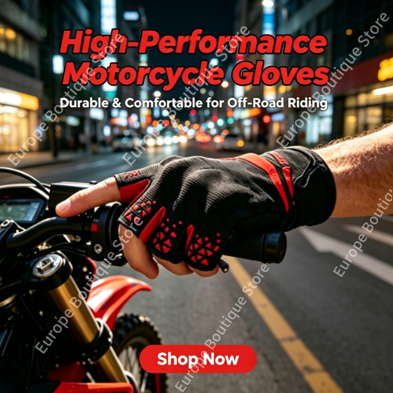 Motorcycle Gear Sleeve - 2026 ใหม่ ถุงมือมอเตอร์ไซค์แบบครึ่งนิ้วสำหรับผู้ชายและผู้หญิง สำหรับฤดูร้อน บาง ระบายอากาศได้ดี