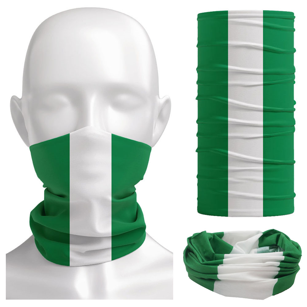 Neck Warmer Balaclava - ไนจีเรียธงผ้าพันคอผู้หญิงคอ Gaiter Camping Balaclava สําหรับชายขี่จักรยาน UV