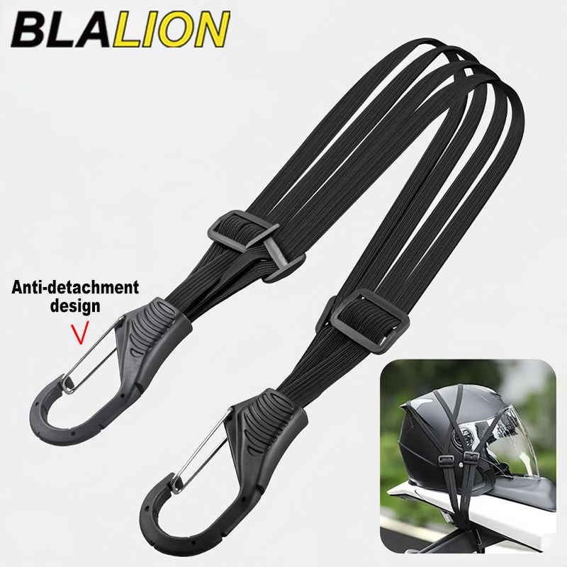 Motorcycle Gear Mesh - สายรัดกระเป๋าเดินทางสำหรับมอเตอร์ไซค์ BLALION แบบยืดหยุ่นอเนกประสงค์ พร้อมตะขอเกี่ยวแบบปลอดภัย - ใช้ได้กับหมวกกันน็อค