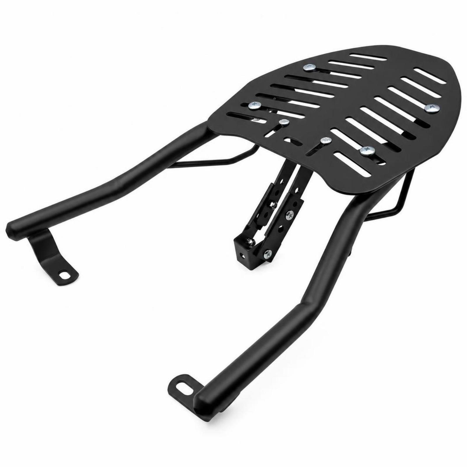 Motorcycle Gear Rack - แร็คบรรทุกสัมภาระสำหรับมอเตอร์ไซค์แบบโลหะแข็งแรงทนทาน พร้อมขายึดปรับระดับได้สำหรับอุปกรณ์การเดินทางและการเดินทางประจำวัน