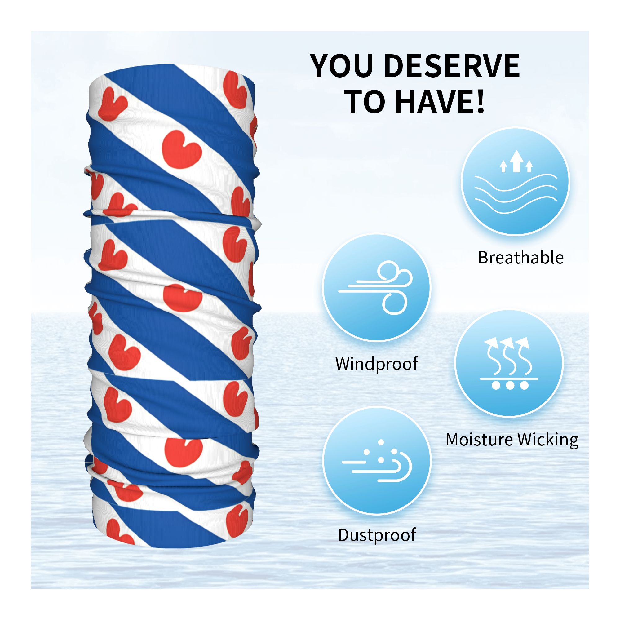 ผ้าพันคอแบบมีลายธงชาติฟรีสแลนด - Neck Warmer Balaclava บทวิจารณ์และราคา