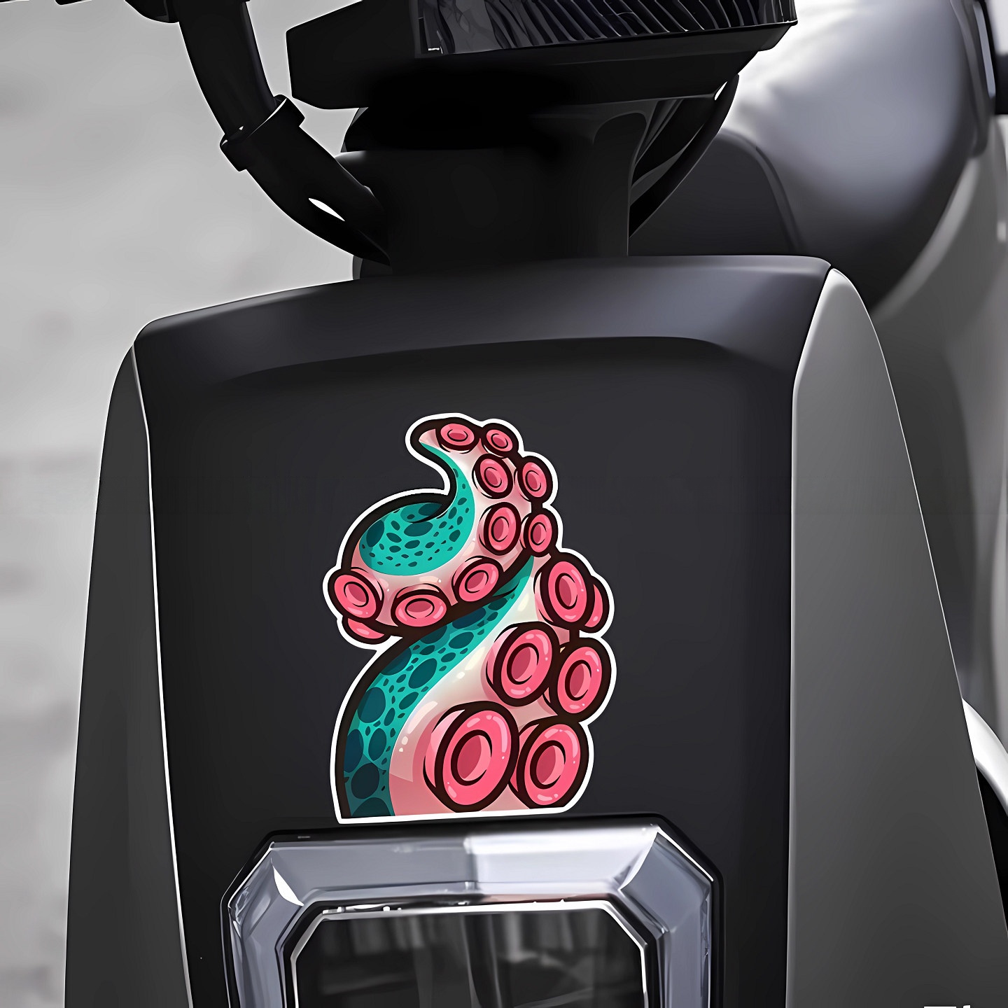 สติ๊กเกอร์การ์ตูนปลาหมึกยักษ์น - Motorcycle Gear Helmets บทวิจารณ์และราคา