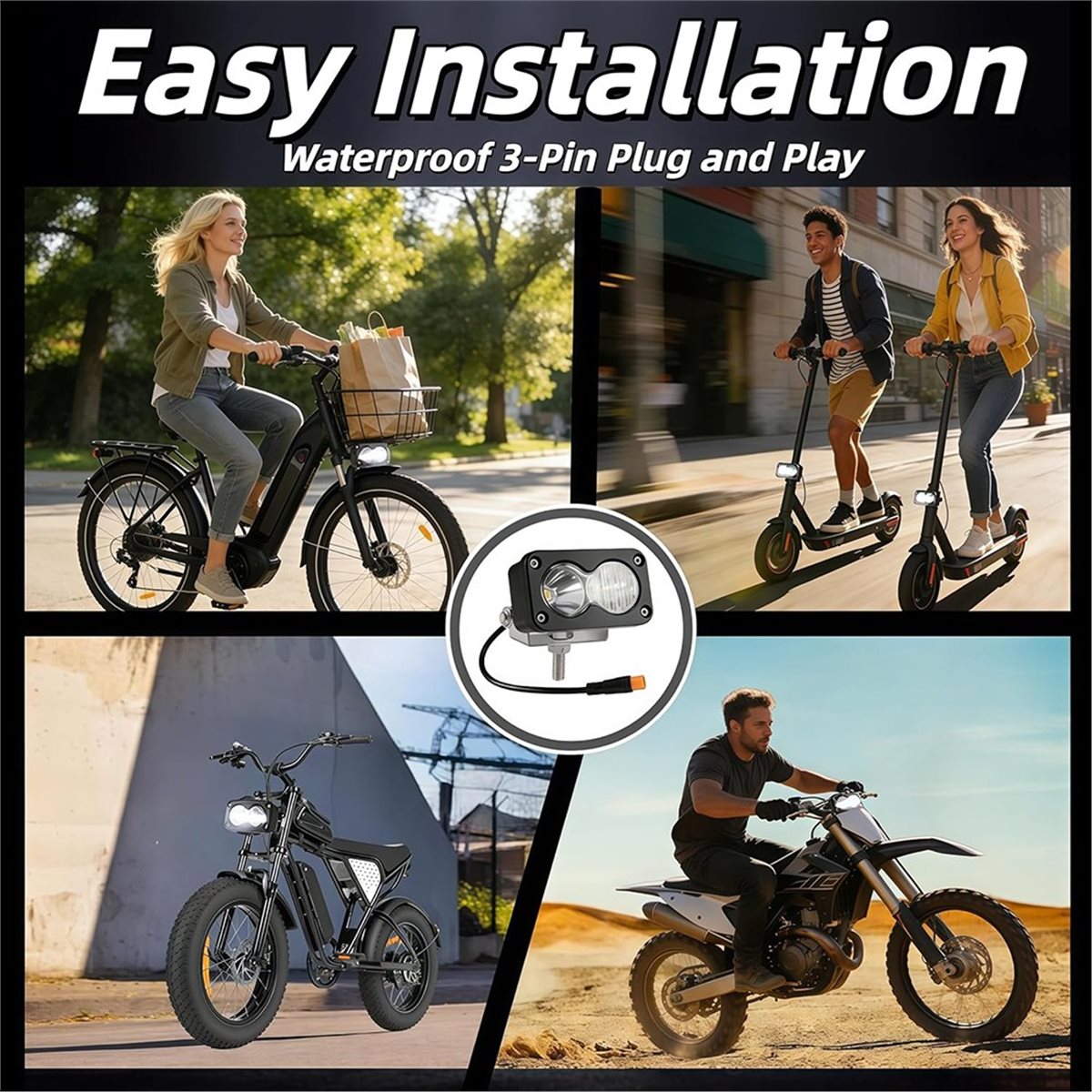 ไฟสปอร์ตไลท์ LED ขนาด 3 นิ้ว P - Motorcycle Gear Manufacturers บทวิจารณ์และราคา