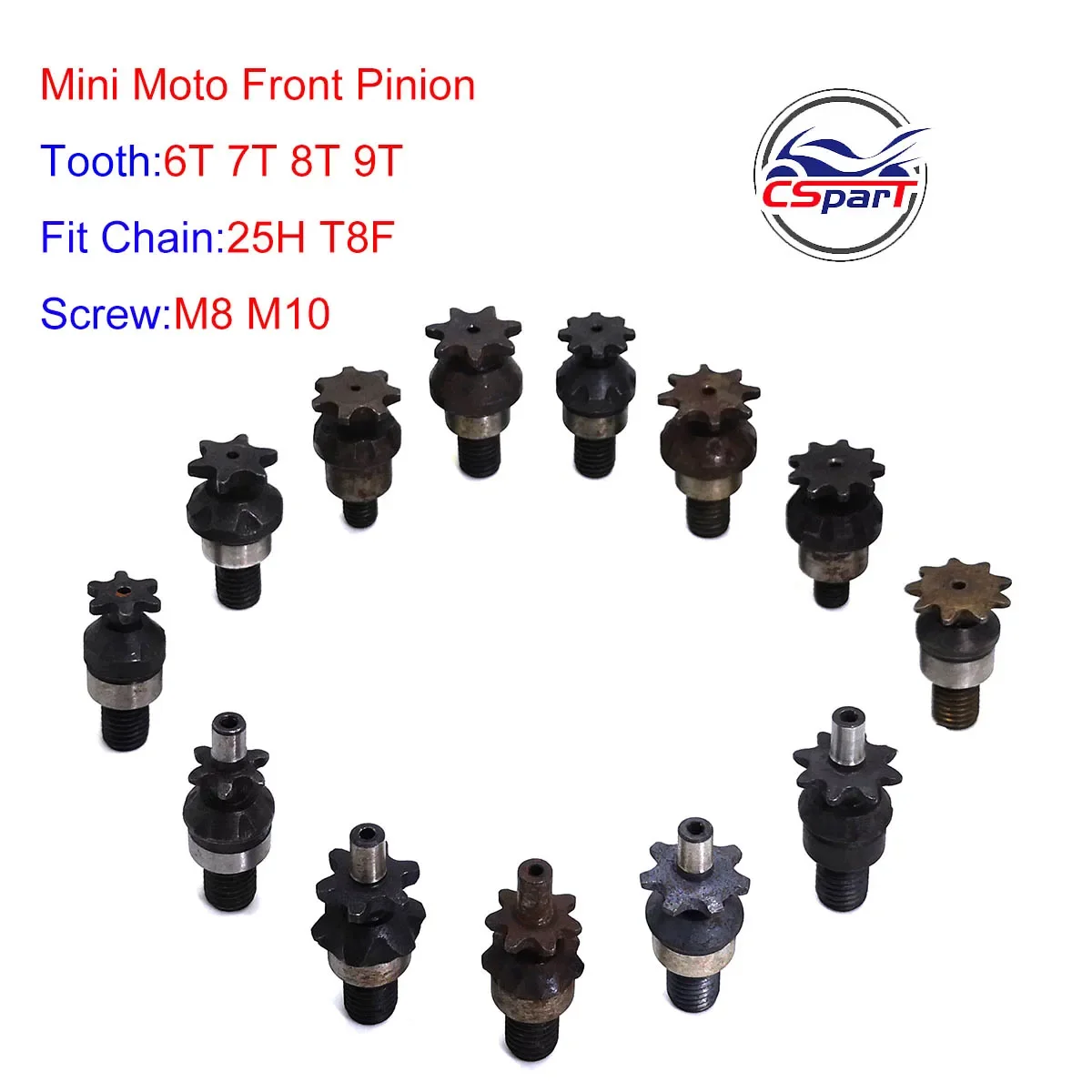 6T 7T 8T 9T 25H T8F M8 M10 คลั - Motorcycle Gear Rack บทวิจารณ์และราคา