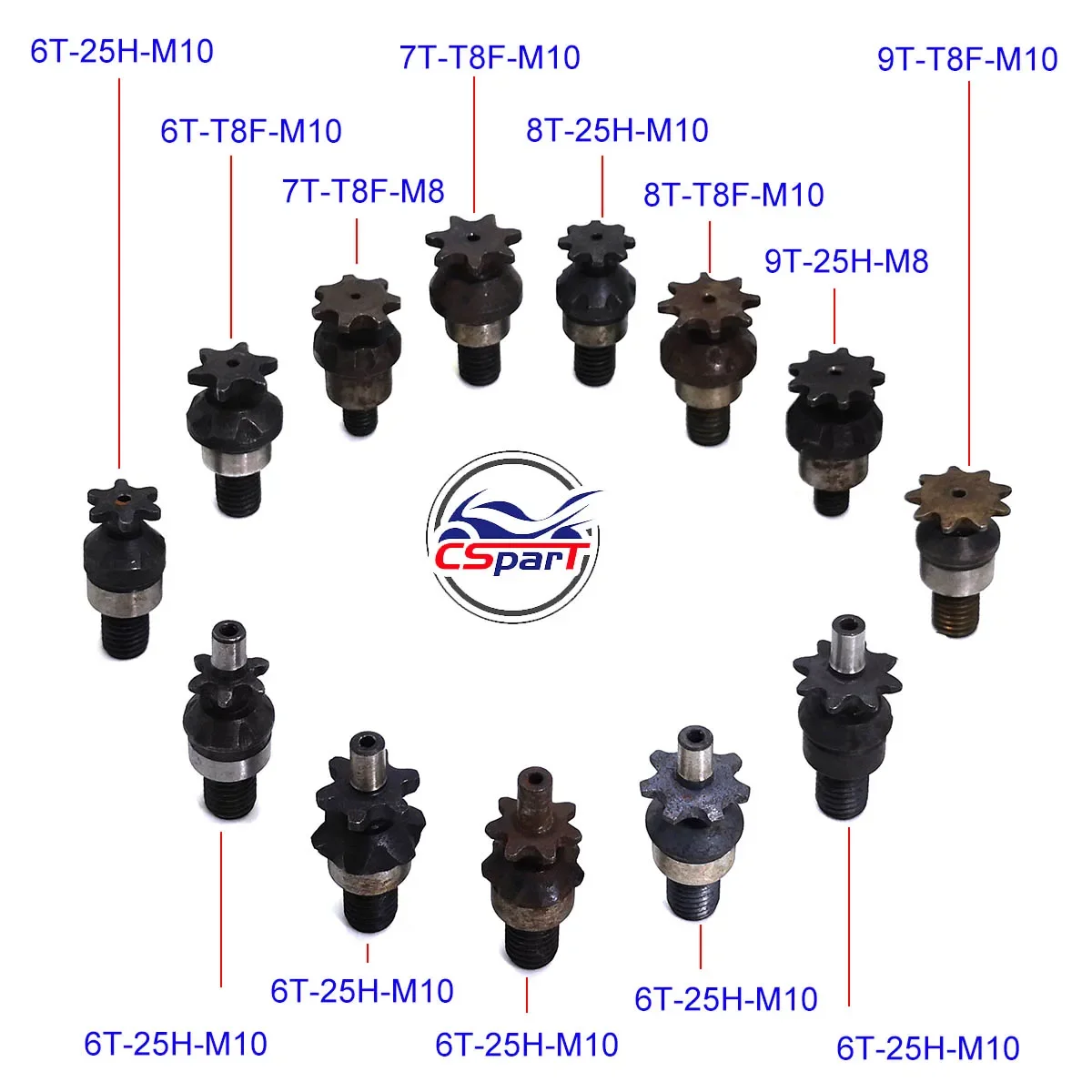 6T 7T 8T 9T 25H T8F M8 M10 คลั - Motorcycle Gear Rack บทวิจารณ์และราคา