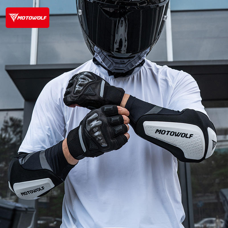 แผ่นรองข้อศอกมอเตอร์ไซค์แบบใหม - Motorcycle Gear Sleeve บทวิจารณ์และราคา