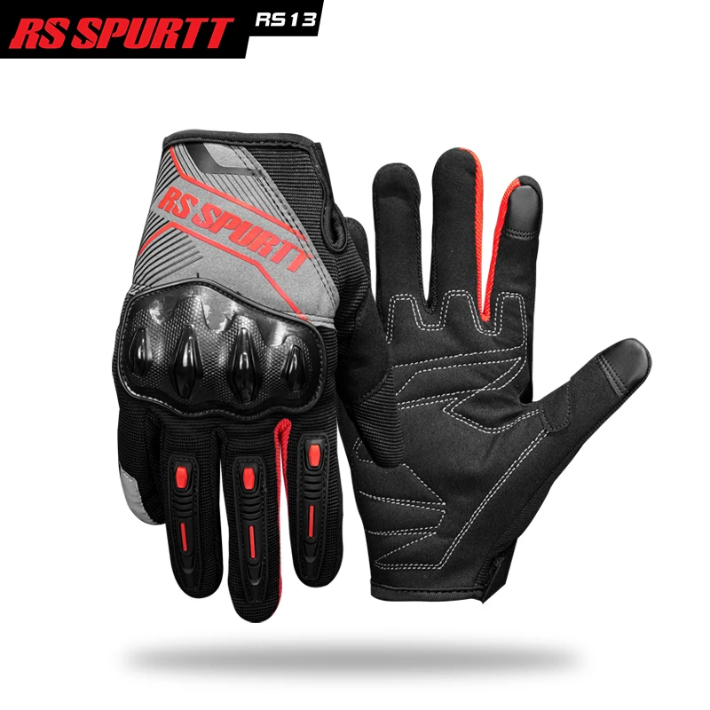 ถุงมือมอเตอร์ไซค์แบบเต็มนิ้ว R - Motorcycle Gear Mesh บทวิจารณ์และราคา