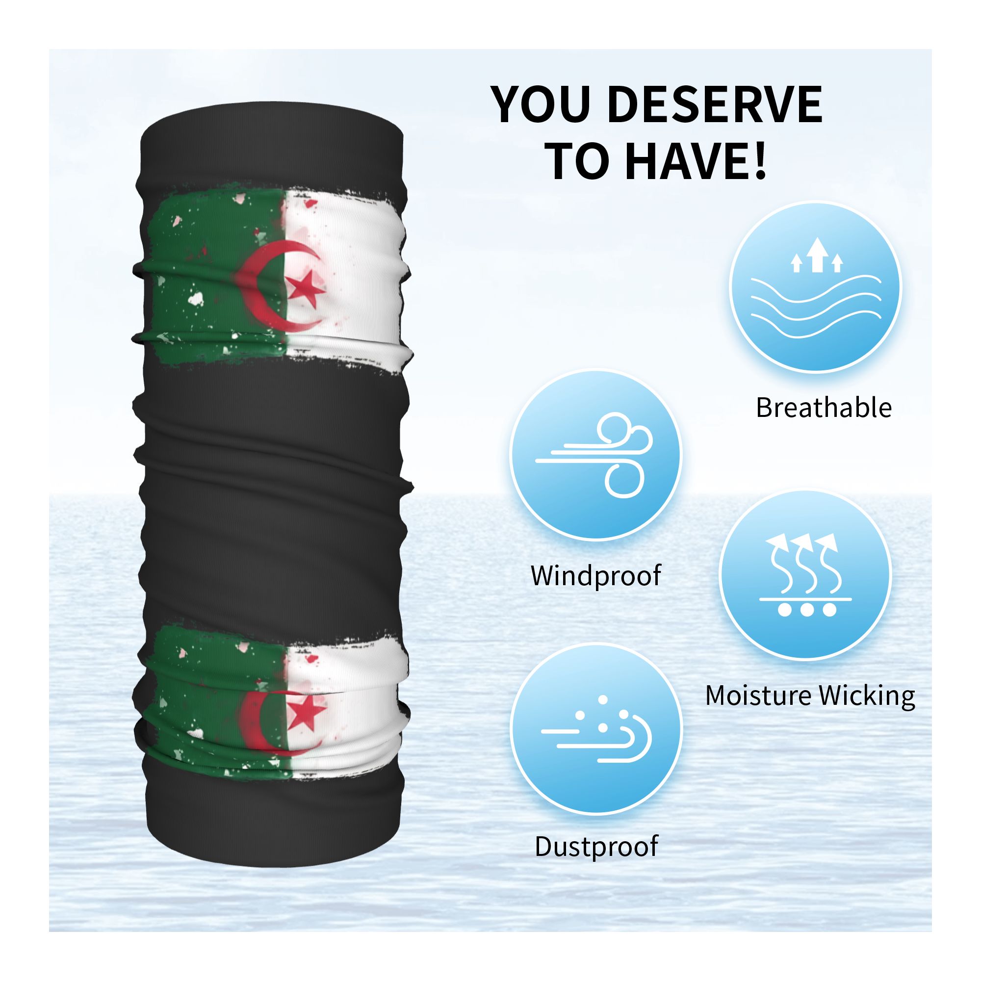 ผ้าบัลลาคลาวาลายธงชาติแอลจีเรี - Neck Warmer Balaclava บทวิจารณ์และราคา